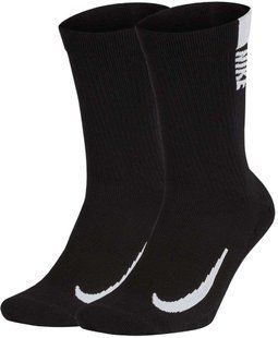 Шкарпетки Nike U NK MLTPLIER CRW 2PR - 144 чорний Уні 46-50 SX7557-010 фото