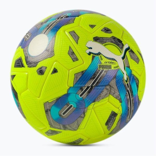 М'яч футбольний Puma Orbita 1 TB FQP жовтий, синій, сірий Уні 5 083774-02 фото