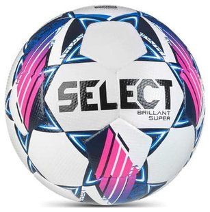 М'яч футбольний Select BRILLANT SUPER FIFA PFL v24 білий, синій Уні 5 361596-526 фото