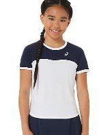 Футболка дит. Asics GIRLS TENNIS SS TOP white/navy (S) 2044A039-102 фото