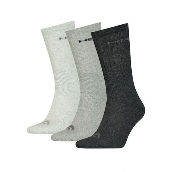 Шкарпетки Head CREW 3P UNISEX сірий, білий, чорний Уні 35-38 701213456-001 фото