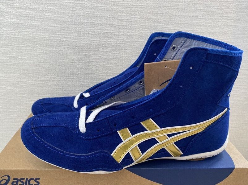 ASICS Tiger EX-EO TWR900 wrestling/boxing shoe size EUR37/24cm Blue/Pure Gold