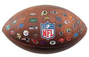 М'яч для американського футболу Wilson NFL OFF THROWBACK 32 TEAM LOGO WTF1758XBNF32 фото