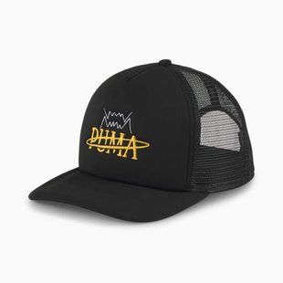 Кепка Puma Basketball Trucker Cap чорний, жовтий Уні OSFA 024489-01 фото