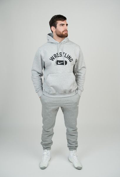 Флісова толстовка, худі Nike Wrestling Disc Club Fleece, розмір XL сіра (APS367-063) APS367-063 фото