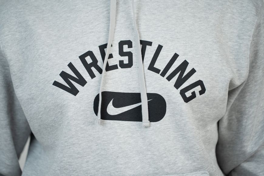 Флісова толстовка, худі Nike Wrestling Disc Club Fleece, розмір XL сіра (APS367-063) APS367-063 фото
