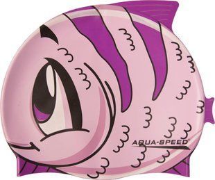 Шапка для плавання Aqua Speed ZOO FISH 5528 рожева рибка Діт OSFM 115-fish фото
