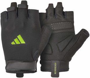Рукавички для тренінгу Adidas Essential Training Gloves чорний, зелений Уні L ADGB-15003GN фото