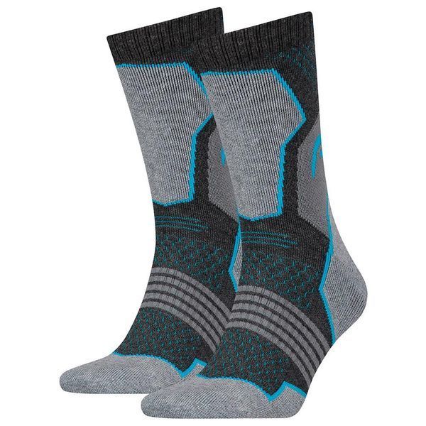 Шкарпетки Head HIKING CREW 2P UNISEX сірий, синій Уні 39-42 701219910-004 фото