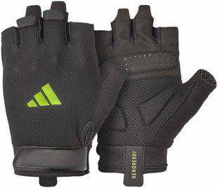 Рукавички для тренінгу Adidas Essential Training Gloves чорний, зелений Уні M ADGB-15002GN фото