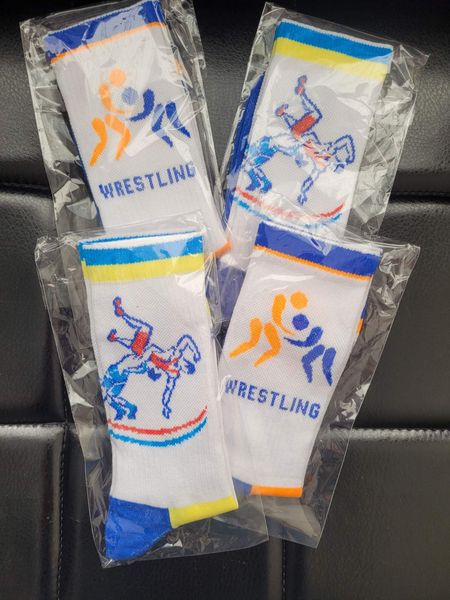 Wrestling socks WRESTLING.UA 44-46 White (WR-S-002)