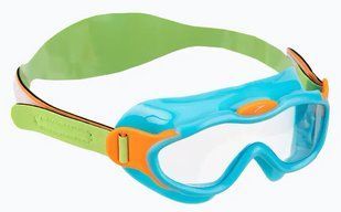 Окуляри-маска для плавання Speedo SEA SQUAD MASK JU бірюзовий, помаранчевий, салатовий Діт OSFM 8-0876314645 фото