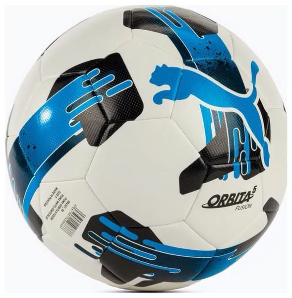 М'яч футбольний Puma Orbita 5 FUSION білий, чорний, синій Уні 4 084331-05 фото
