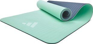 Килимок для йоги Adidas Double Sided Yoga Mat ментоловий, сірий Уні 176 х 61 х 0,6 см ADYG-10400BLM-NL фото