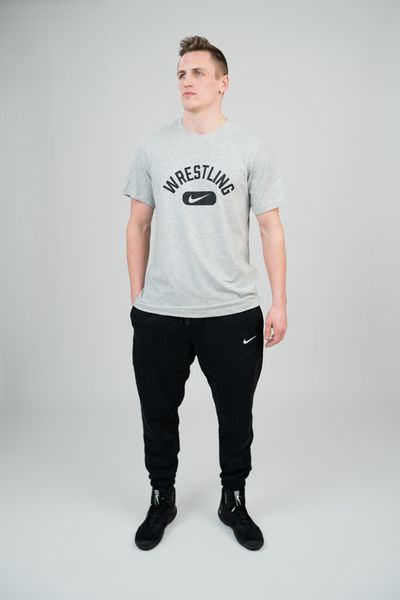 Футболка Nike Wrestling Disc Dri-FIT размер S серая (APS365-017) APS365-017 фото
