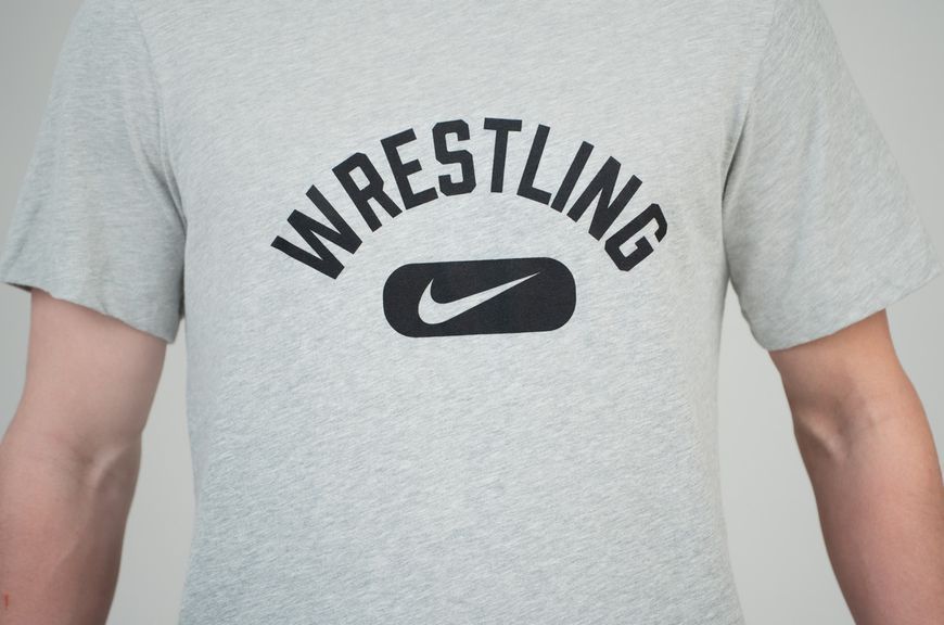 Футболка Nike Wrestling Disc Dri-FIT размер S серая (APS365-017) APS365-017 фото