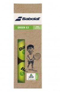 М'ячі для тенісу Babolat GREEN paper pack 3 ball 501106-113 фото