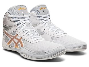 ASICS Matflex 6 GS wrestling/boxing shoe size EUR34/US4/UK3/22cm Glacier Grey/Pure Gold