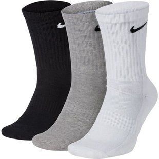 Шкарпетки Nike U NK EVERYDAY CSH CRW 3PR 132 чорний, білий, сірий Уні 38-42 SX7664-964 фото