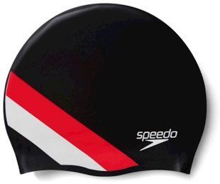 Шапка для плавання Speedo REV MOUD SILC CAP AU чорний, червоний Діт OSFM 8-0933714662 фото