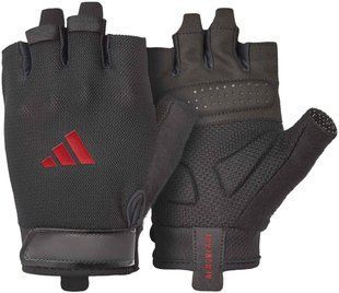 Рукавички для тренінгу Adidas Essential Training Gloves чорний, червоний Уні XS ADGB-15000RD фото