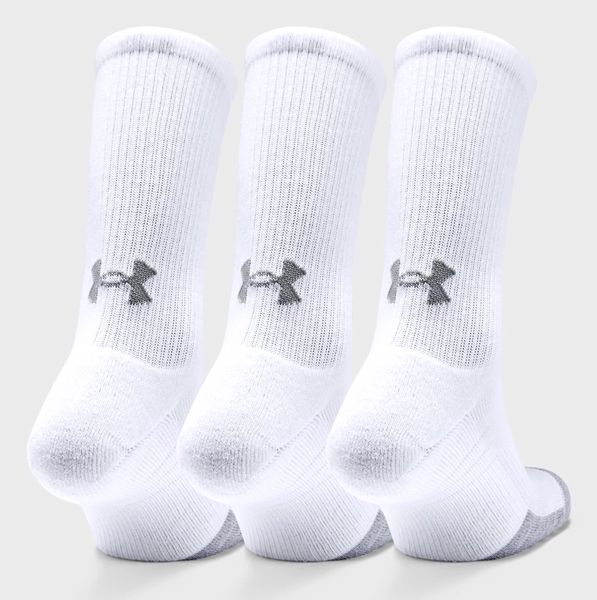 Шкарпетки UA Heatgear Crew 3pk білий Уні XL 1346751-100 фото