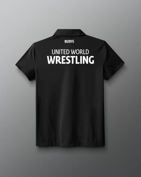 Суддівська футболка поло Rudis UWW Referee Women's Textured р. M чорна (rn167692) rn167692 фото