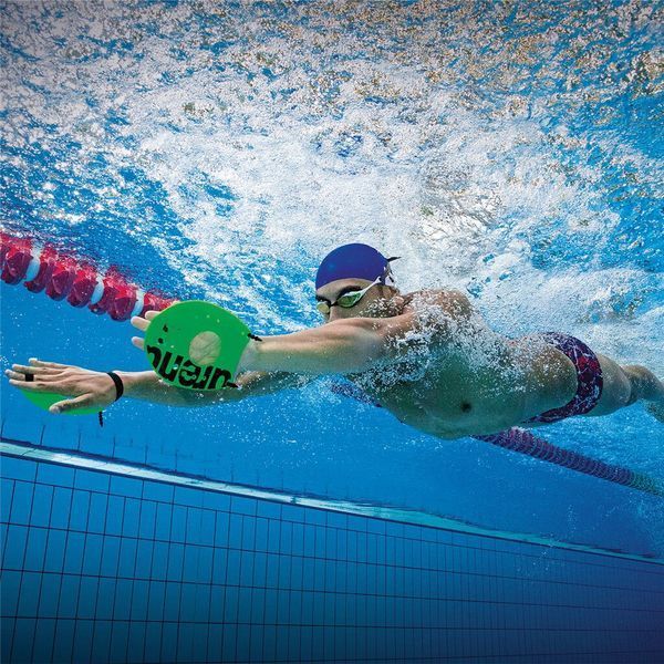 Лопатки для плавання Arena ELITE HAND PADDLE 2 зелений, чорний Уні S 004409-110 фото