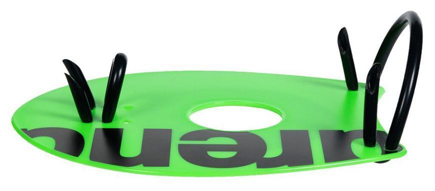 Лопатки для плавання Arena ELITE HAND PADDLE 2 зелений, чорний Уні S 004409-110 фото
