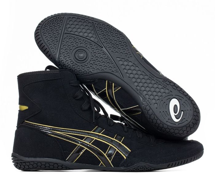 ASICS Tiger EX-EO TWR900 wrestling/boxing shoe size EUR44/28cm Black/Pure Gold