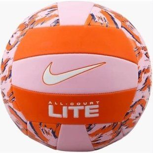 М'яч волейбольний Nike ALL COURT LITE VOLLEYBALL DEFLATED PINK RISE/SAFETY ORANGE/WHITE size 5 N.100.9071.657.05 фото