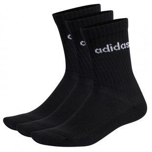 Шкарпетки Adidas C LIN CREW 3P чорний, білий Уні 37-39 IC1301 фото