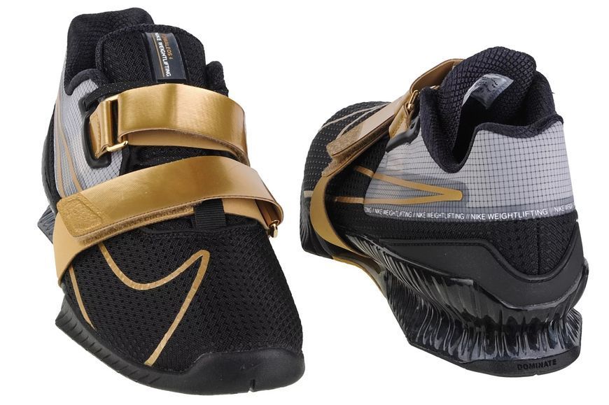 Кроссовки для тяжелой атлетики, штангетки Nike ROMALEOS 4 р42.5 (27см) черно-золотые CD3463-001 фото