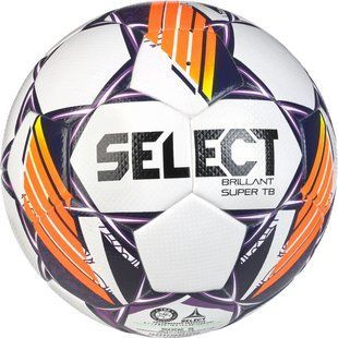 М'яч футбольний Select Brillant Super FIFA TB v24 біло-фіолетовий Уні 5 361598-009 фото