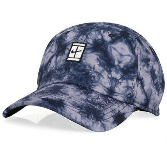 The cap is an adult. Nike H86 Court Logo Tie Dye